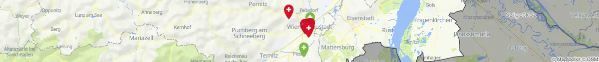 Kartenansicht für Apotheken-Notdienste in der Nähe von Bad Fischau-Brunn (Wiener Neustadt (Land), Niederösterreich)